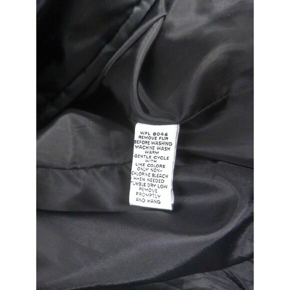 Vintage Style & Co Black Faux Fur Puffer Jacket Coat Detachable Hood Size Medium - Picture 6 of 9